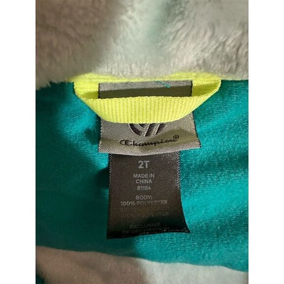 ☘️☘️☘️Champion Toddler Girls' Fleece Jacket Multicolor Size 2T Full Zip☘️☘️☘️ - Picture 5 of 7